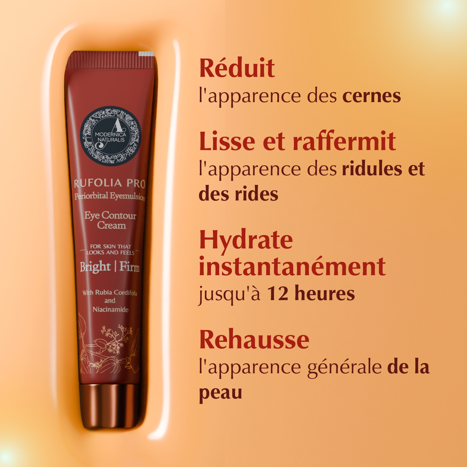 Rufolia PRO Periorbital Eyemulsion – Brighten, Firm & Moisturize Under-Eyes – Works All Around the Eye-Area