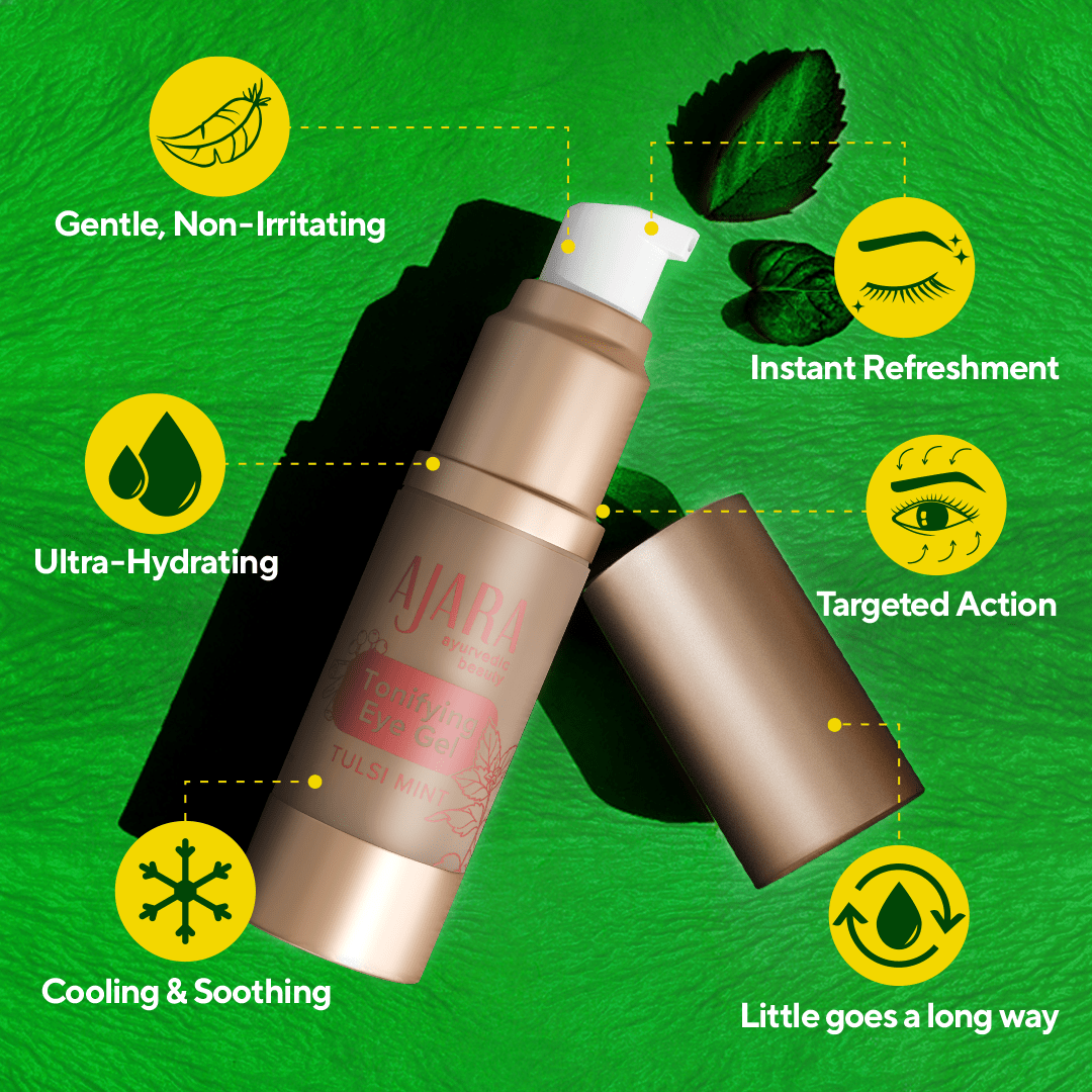 Ajara Tulsi Mint Tonifying Eye Gel - for a more awake look in the mornings Eye Gel Ajara