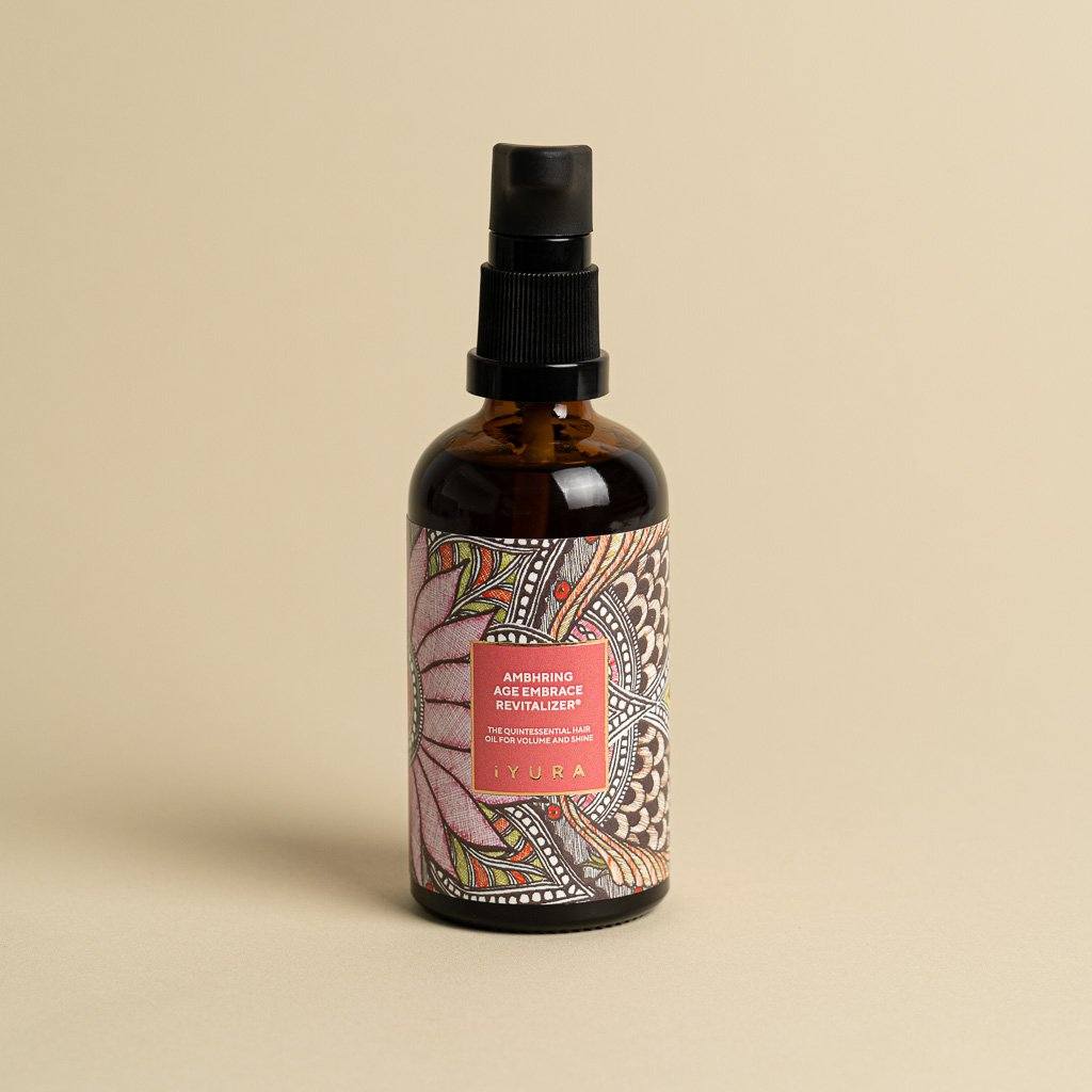 Ambhring Age Embrace Revitalizer and Hair Oil - With FREE Neem Wood Comb Hair Oil iYURA