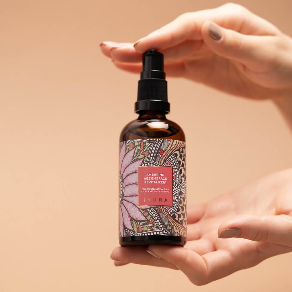 Ambhring Age Embrace Revitalizer and Hair Oil - With FREE Neem Wood Comb Hair Oil iYURA