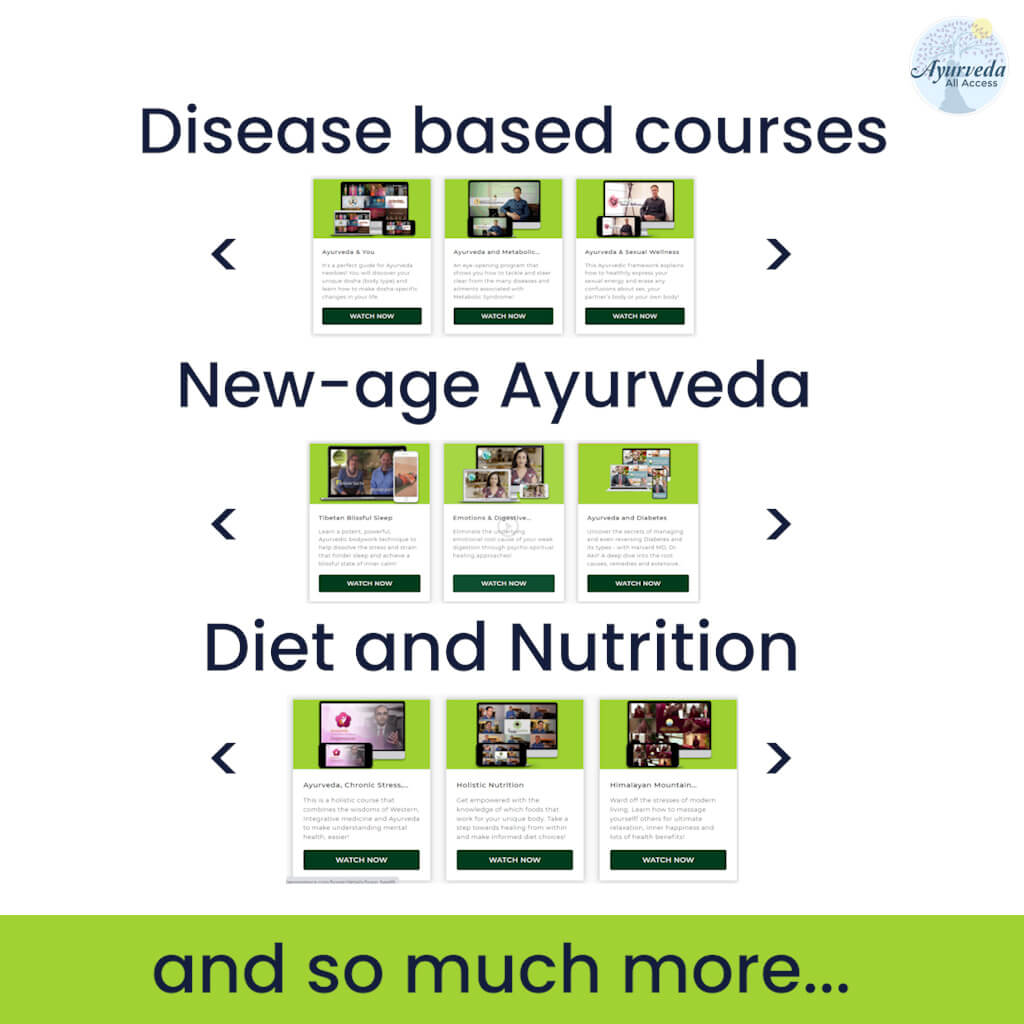 Ayurveda All Access - Monthly Subscription to All Ayurveda Video Courses Educational Course The Ayurveda Experience