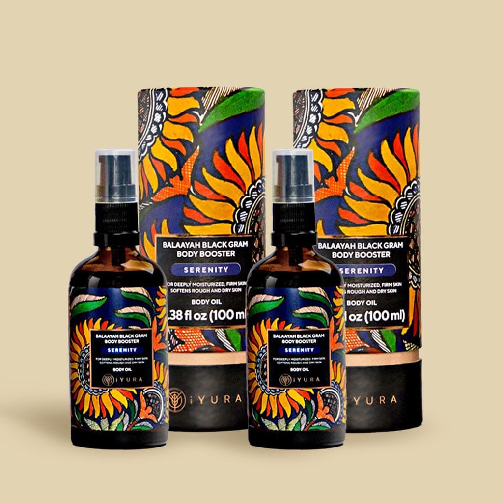 Balaayah Black Gram Body Booster : Serenity Blend Body Oil iYURA 2 bottles of 3.38 fl oz (100 ml) each at 20% OFF