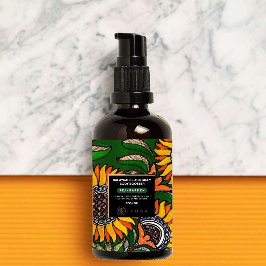 Balaayah Black Gram Body Booster - Tea-Garden Blend - For Dry, Mature, Aging Skin Body Oil iYURA