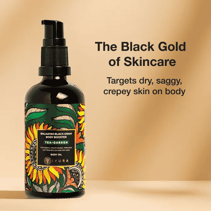 Balaayah Black Gram Body Booster | Tea-Garden Blend - iYURA's Ayurvedic, Skin-Firming Body Oil - For Dry, Mature, Aging Skin Body Oil iYURA