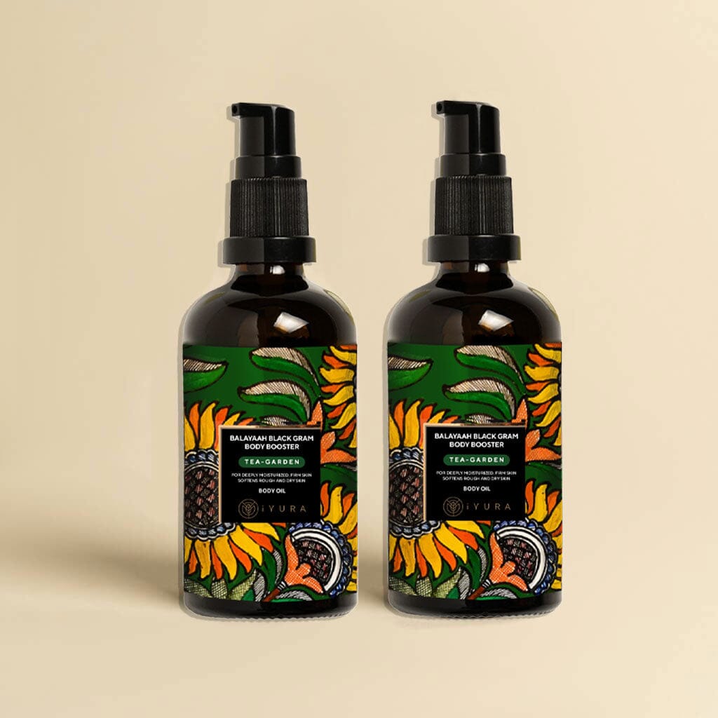 Balaayah Black Gram Body Booster - Tea Garden Blend - Pack of 2 Body Oil iYURA