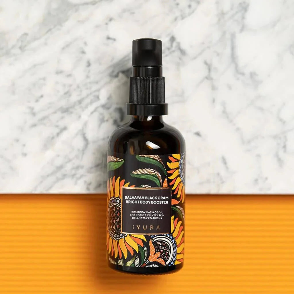 Balaayah Black Gram Bright Body Booster - Firming Body Oil for Dry, Mature Skin - Subscription Body Oil iYURA