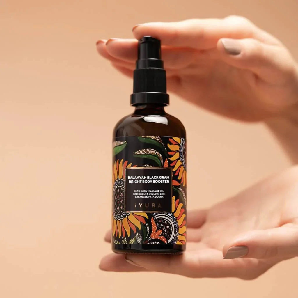Balaayah Black Gram Bright Body Booster - Firming Body Oil for Dry, Mature Skin - Subscription Body Oil iYURA