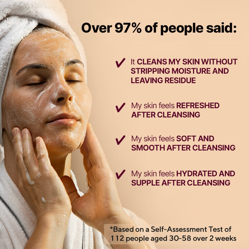 Blavana Face Cleanser – Cleans, Moisturizes, Brightens, Dry, Dull, Aging Skin - Revolutionary Formula with Black Gram - Best Face Cleanser for Mature Skin - With Clinically Tested Ingredients Facial Cleanser A Modernica Naturalis