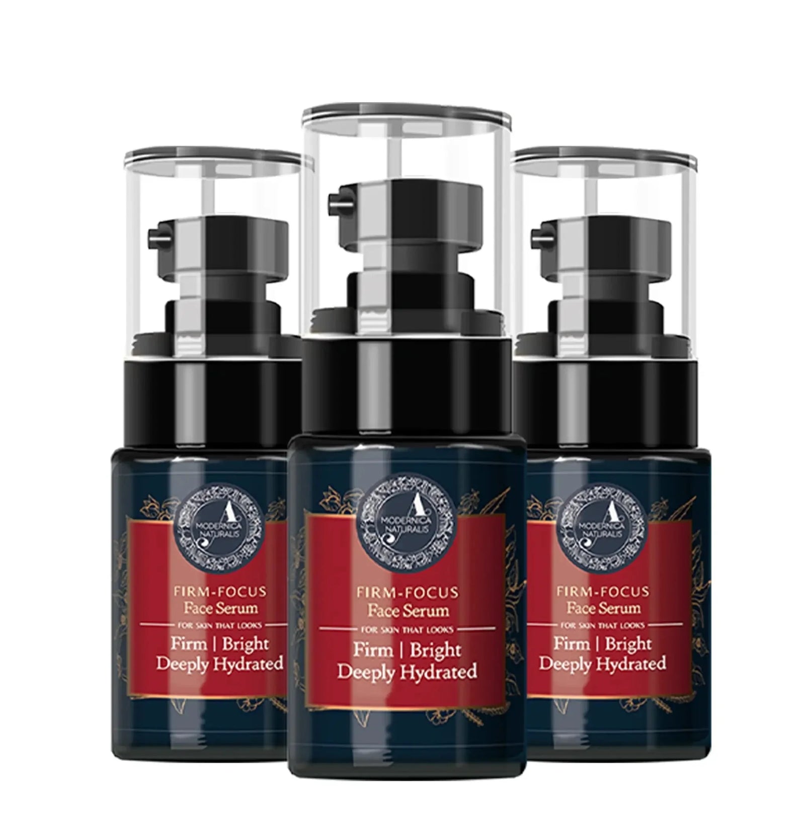 Firm-Focus Face Serum - Firms, Brightens & Hydrates Aging, Crepey Skin - Focused-Firming Formula with Cotton Tree, Zebrawood, Strawberry Begonia - The Best Face Serum for Loose, Saggy Facial Skin - Pack of 3 Face serum A Modernica Naturalis