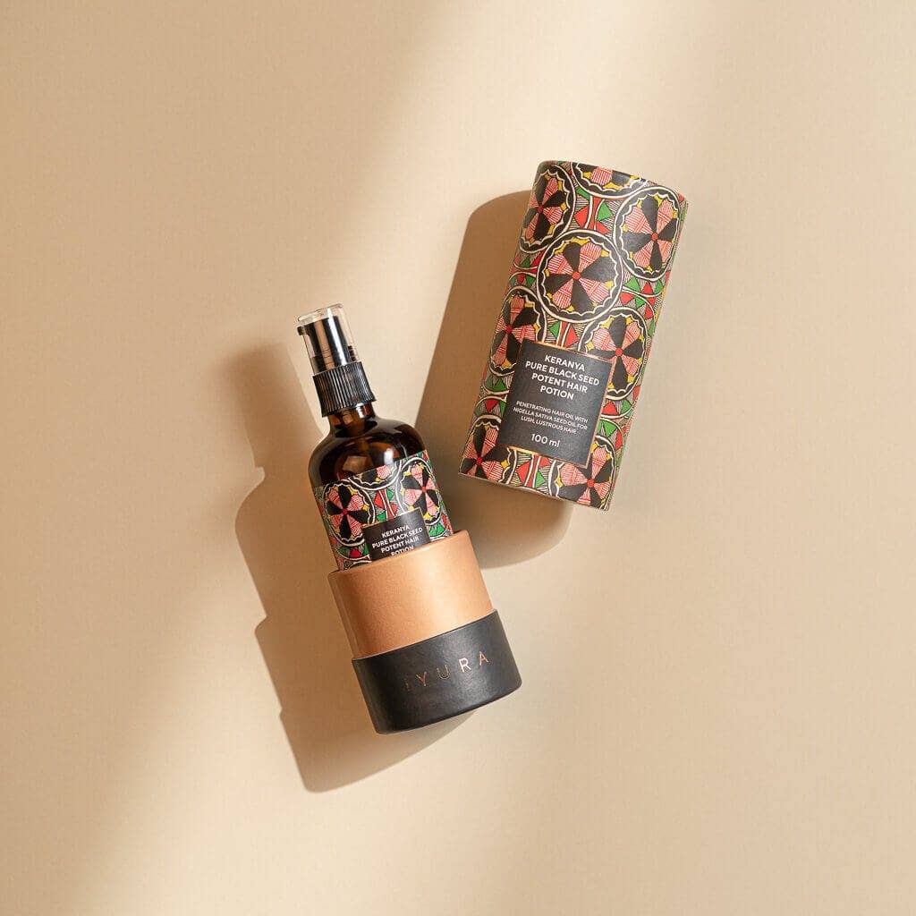 Keranya Pure Black Seed Potent Hair Potion (Pack of 2) - More Shiny Hair On The Head, Not In The Comb Hair Oil iYURA
