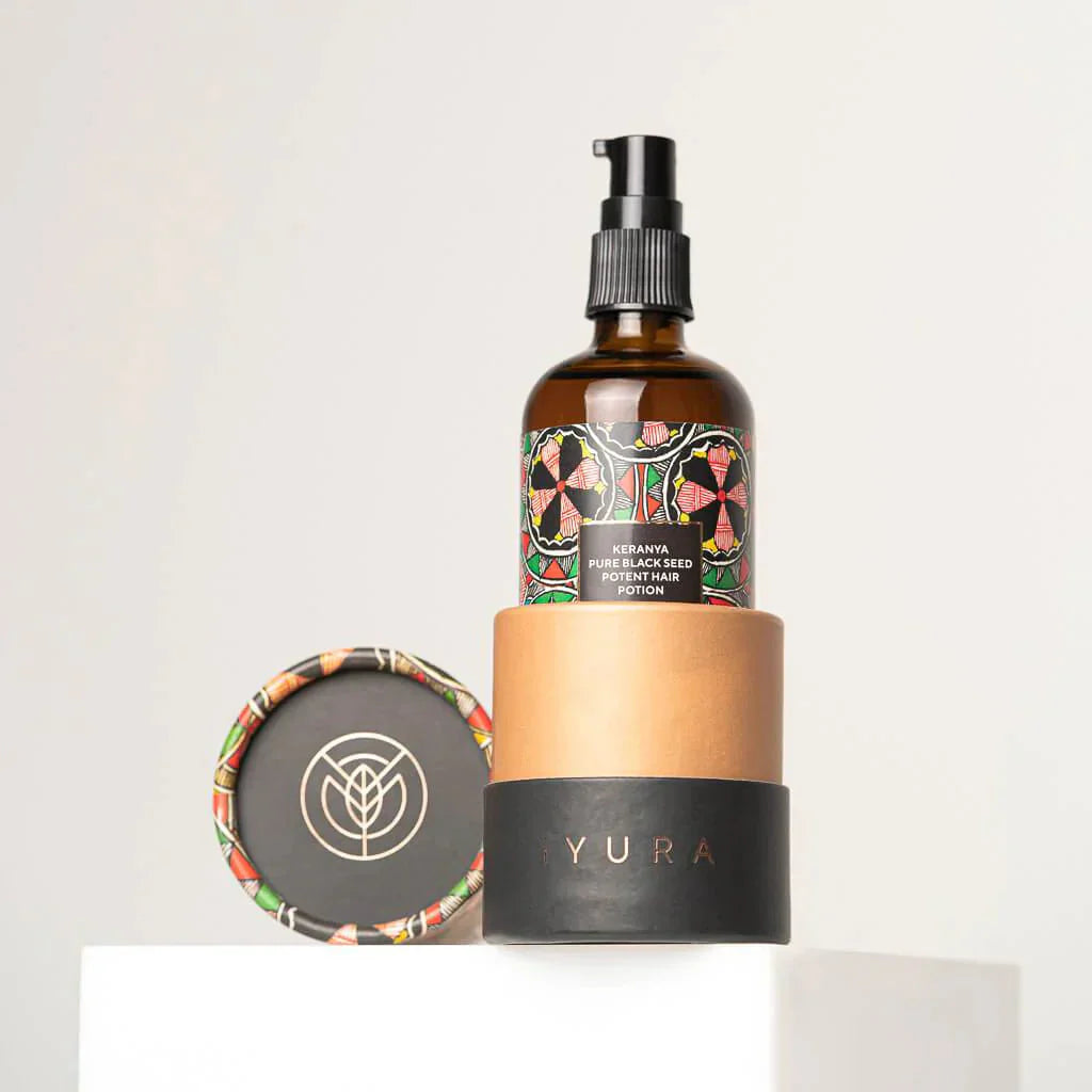 Keranya Pure Black Seed Potent Hair Potion (Pack of 2) - More Shiny Hair On The Head, Not In The Comb Hair Oil iYURA