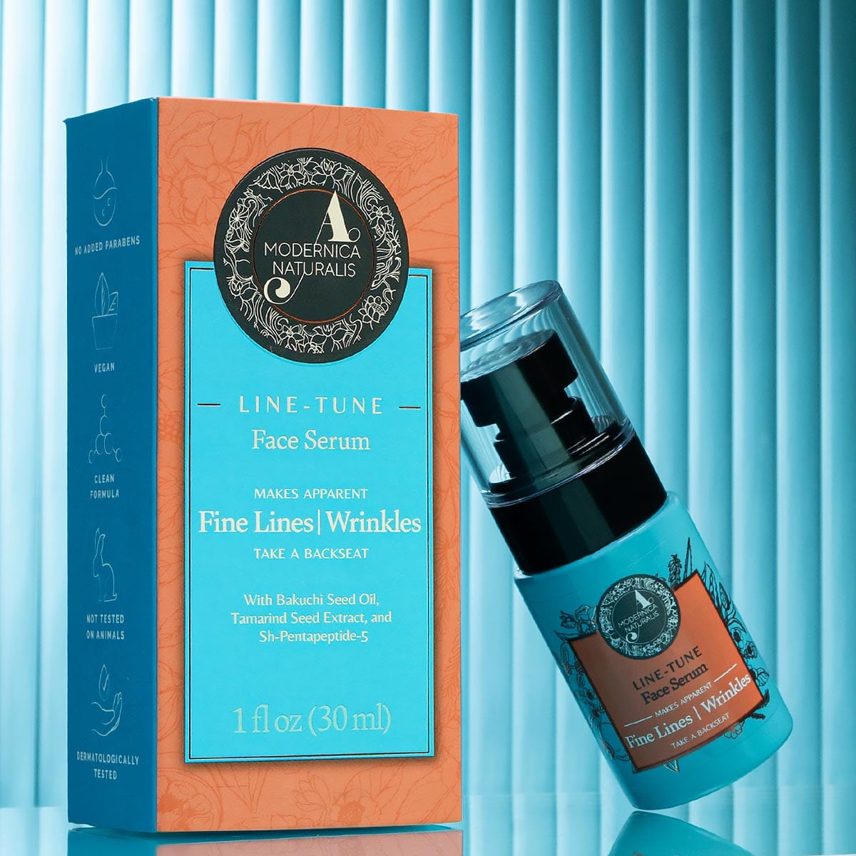 Line-Tune Face Serum – Reduces the Appearance of Fine Lines & Wrinkles – Hydrating Formula with Tamarind, Bakuchi, Arjuna, Guduchi & Peptides – Best Face Serum for Aging Skin with Fine Lines & Wrinkles – With Clinically Tested Ingredient Combinations Face Serum A Modernica Naturalis