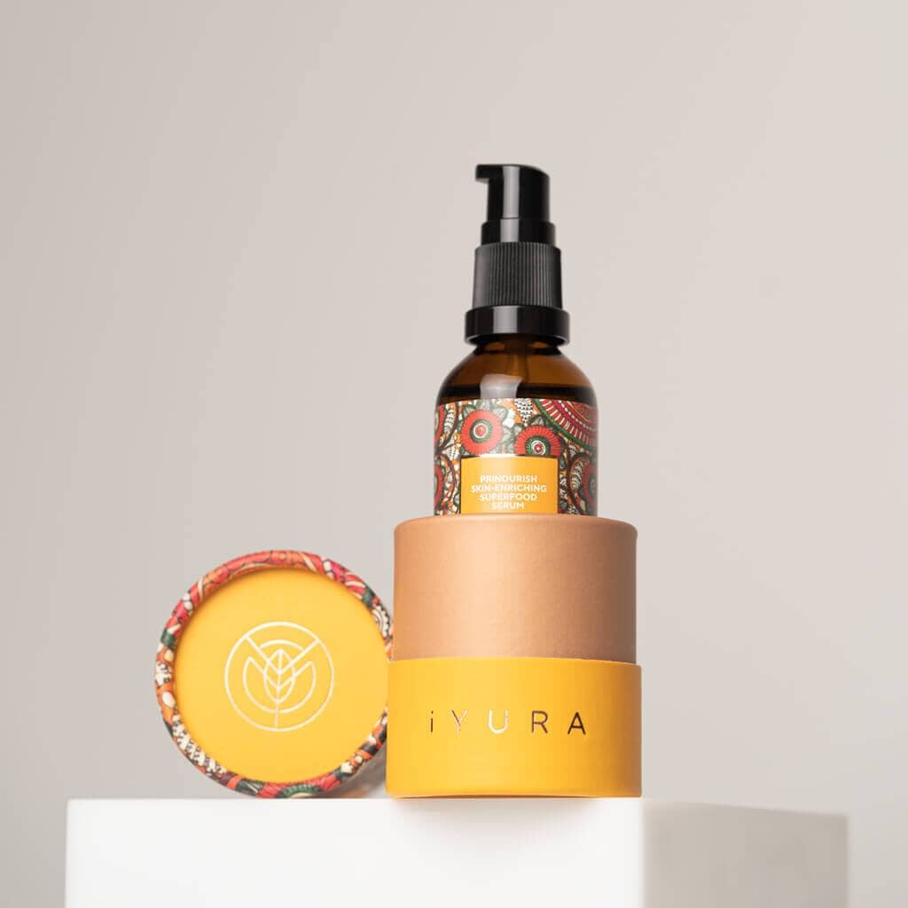 Prinourish Skin-Enriching Superfood Serum - With Almond Oil, Olive Oil, Turmeric, Mango and More Ayurvedic Herbs. Face oil iYURA