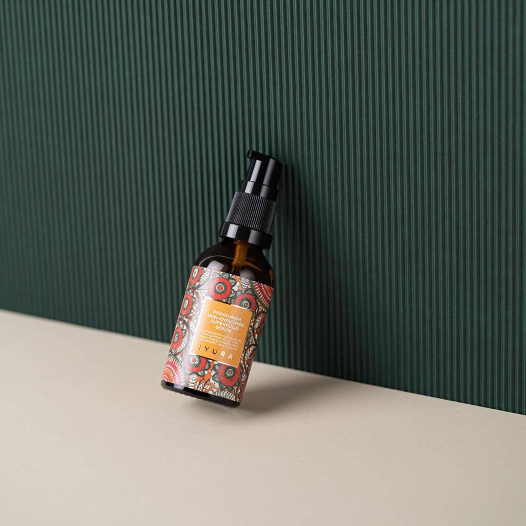 Prinourish Skin-Enriching Superfood Serum - With Almond Oil, Olive Oil, Turmeric, Mango and More Ayurvedic Herbs. Face oil iYURA