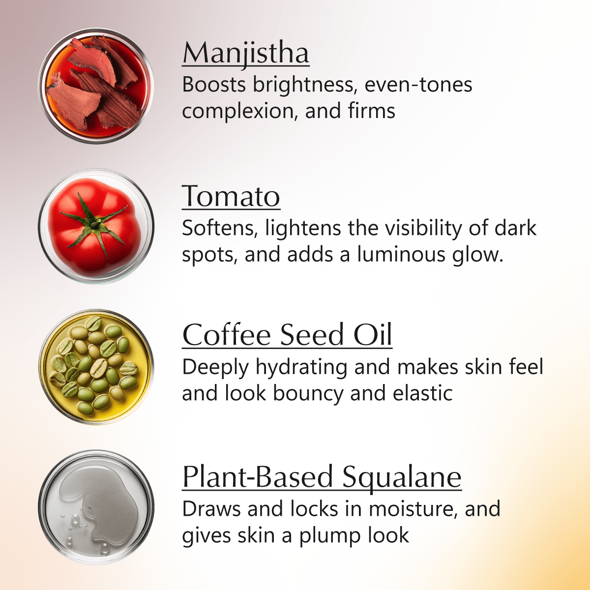 Rufolia Bi-Phasic Face Serum – Brightens, Softens and Plumps Dull, Crepey, Aging Skin – Water-Oil Hybrid Serum with Manjistha, Tomato, Coffee Seed & Plant-based Squalane – Best Bi-Phasic Face Serum For Mature Skin - With Clinically Proven Ingredients Face Serum A Modernica Naturalis