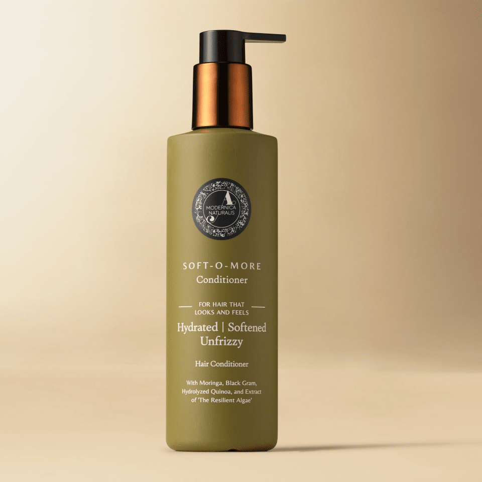 Soft-O-More™ Hair Conditioner – Smooths, Softens, and Detangles the Look of Dry, Dull, Brittle-Looking Hair – Enriched with Moringa, Black Gram & the Resilient Algae– Best Conditioner for Frizzy Hair Hair Conditioner A. Modernica Naturalis