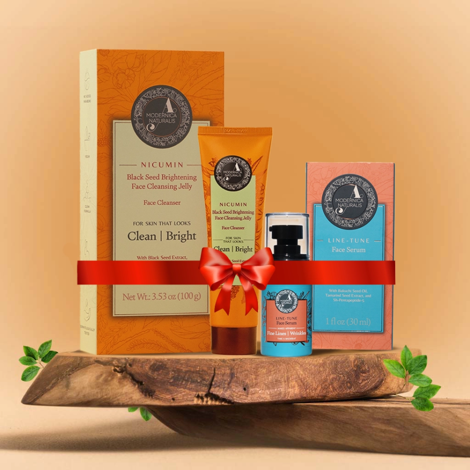 FREE SEASON OF AYURVEDA GIFT: Smooth and Soothe Duo - Full-Sizes of Nicumin Black Seed Brightening Face Cleansing Jelly &amp; Line-Tune Face Serum worth $98 CAD!
