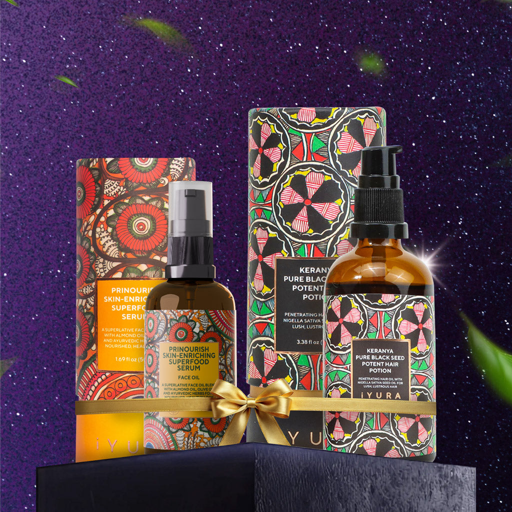 FREE BLACK FRIDAY GIFT: Silken Glow Face & Hair Duo - Full Sizes of Prinourish Skin-Enriching Superfood Serum and Keranya Hair Potion worth $115 CAD!