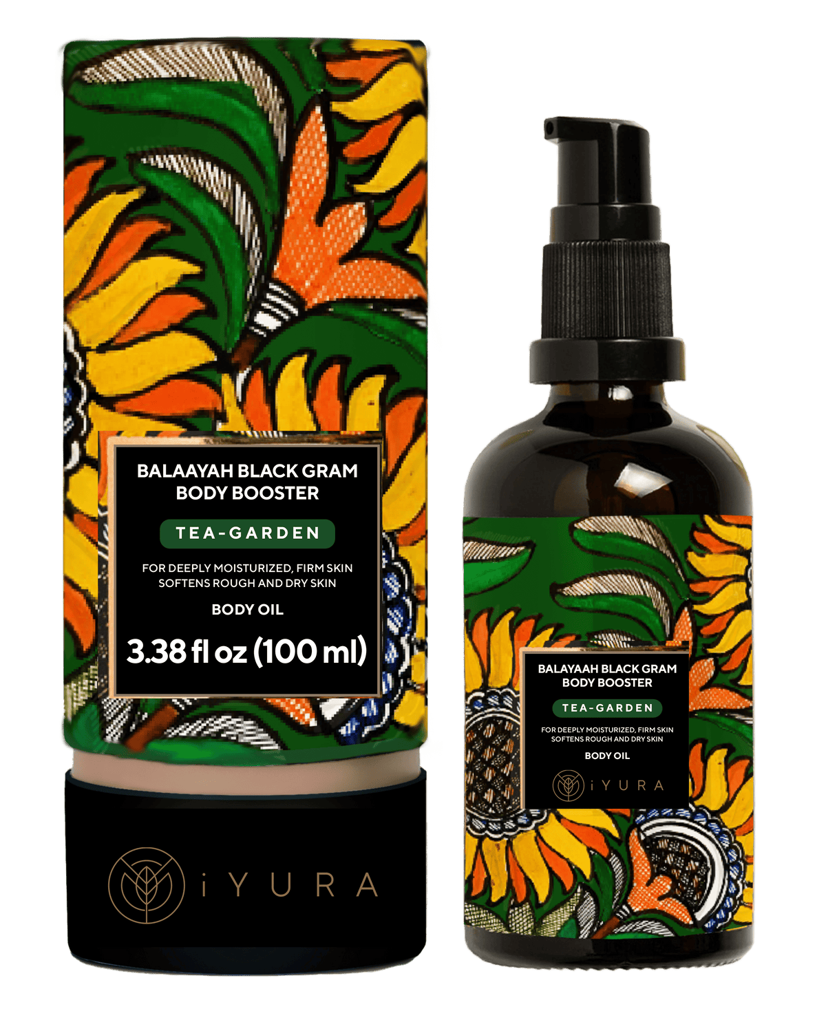 Balaayah Black Gram Body Booster - Tea-Garden Blend - For Dry, Mature, Aging Skin Body Oil iYURA 