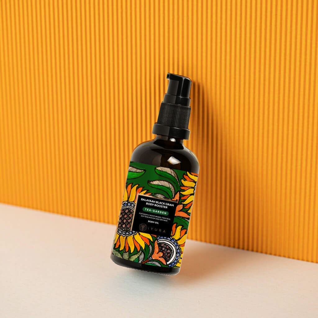 Balaayah Black Gram Body Booster - Tea-Garden Blend - For Dry, Mature, Aging Skin Body Oil iYURA 