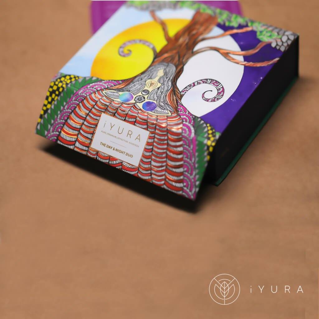 Day & Night Face Oil Duo - In A Beautiful Gift-Worthy Box Beauty set iYURA 