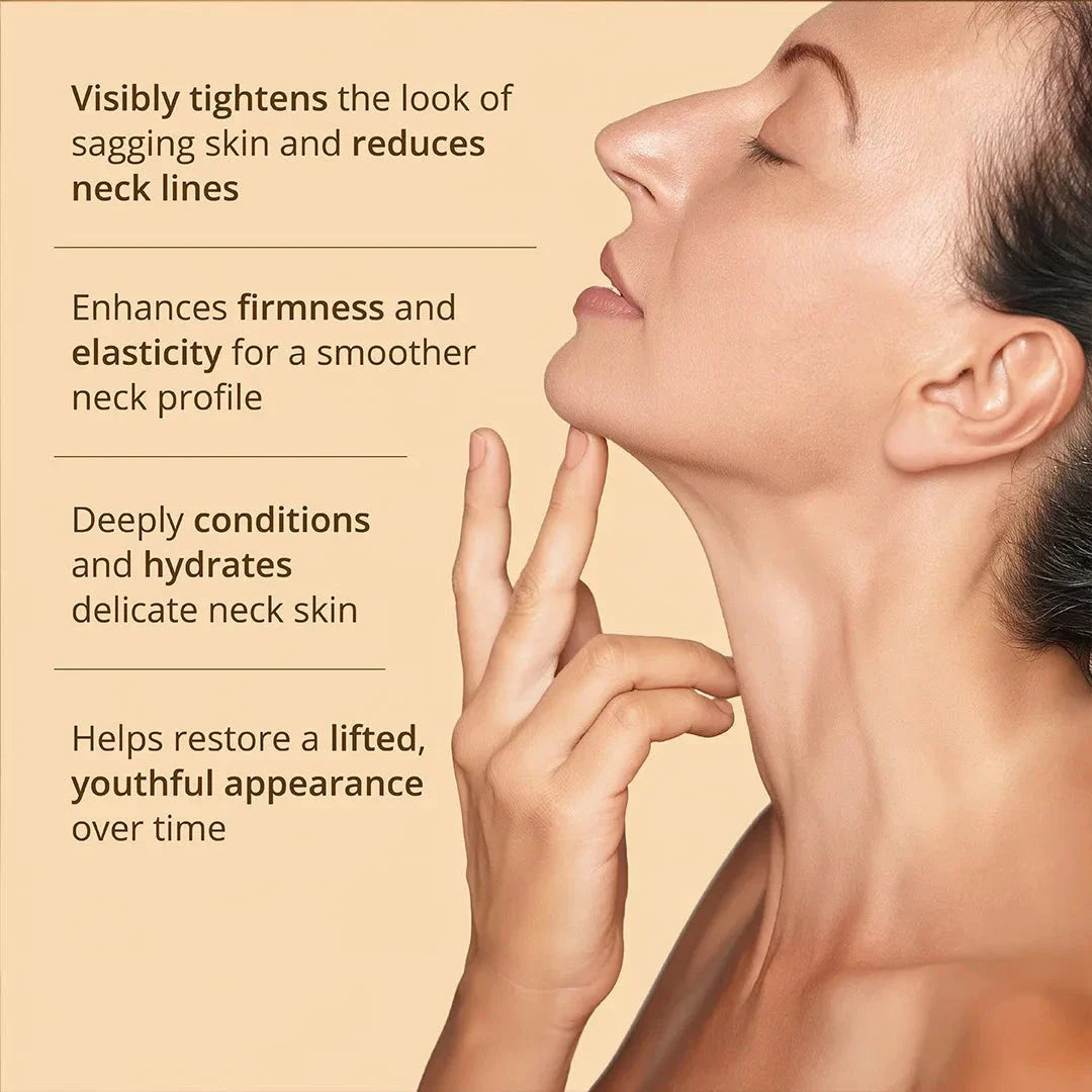 Firm-Focus Neck Mask - Lifts, Firms, Smooths the look of Loose, Saggy Skin on the Neck, Jaw, Chin & Upper Chest - Focused Neck Firming Action with Phyto-Ceramides and Water Lily - Best Firming Neck Mask Neck Mask A Modernica Naturalis 