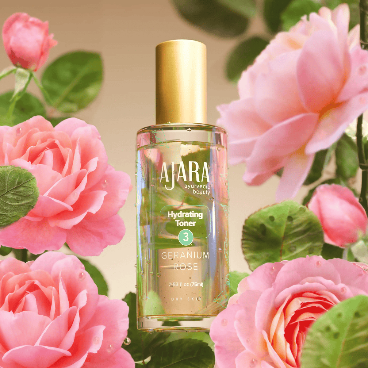 Geranium Rose Hydrating Toner - To Reduce the Appearance of Pores Toner Ajara 