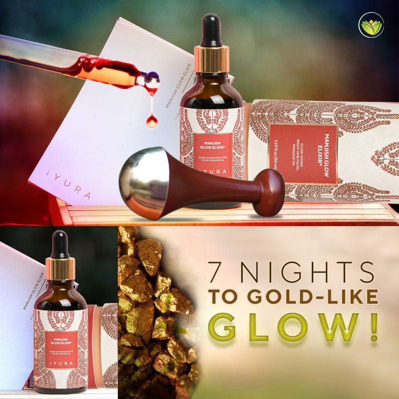 Kansa Wand for Face & Body with Manjish Glow Elixir Beauty The Ayurveda Experience 