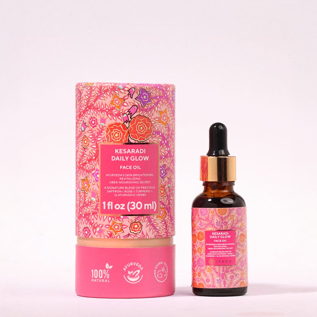 Kesaradi Face Oil - For Dry, Sensitive Skin - Ayurveda’s Brightening, Revitalizing, Uber-Nourishing Secret - To Get a Luminous Complexion Face oil iYURA 30 ml (1 fl oz) 