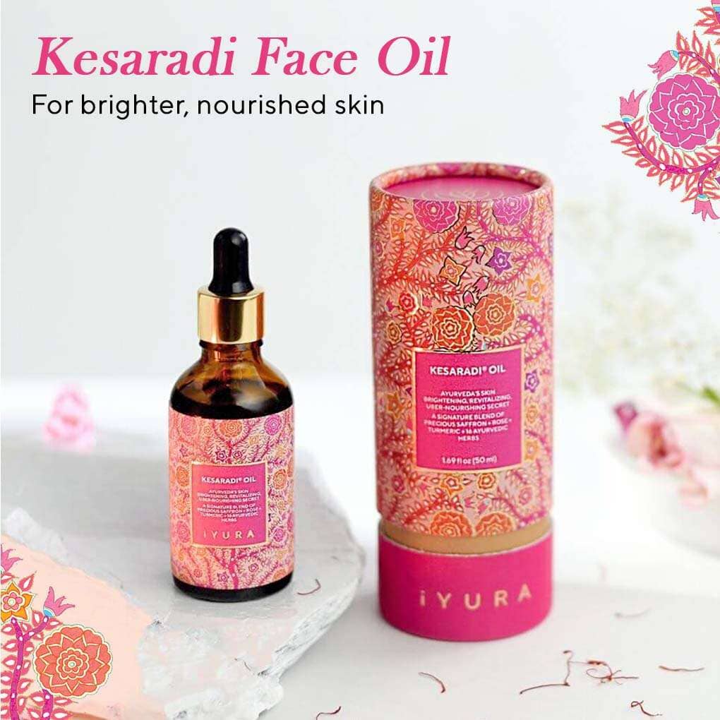 Huile de Kesaradi - Huile hydratante pour le visage pour peaux sèches ou sensibles - Soins naturels pour une peau éclatante -