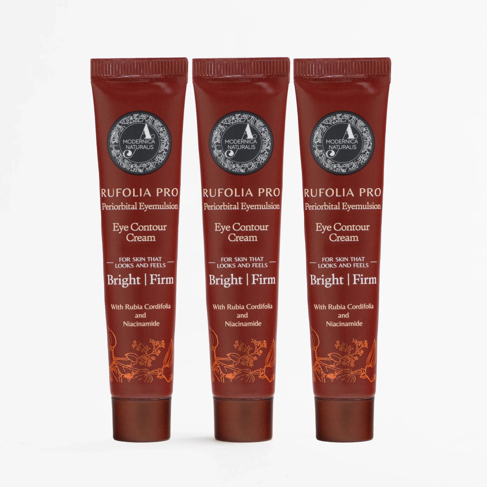 Rufolia PRO Periorbital Eyemulsion - Eye Contour Cream - Brighten, Firm and Moisturize Under-Eyes - Pack of 3 Eye Cream A Modernica Naturalis 