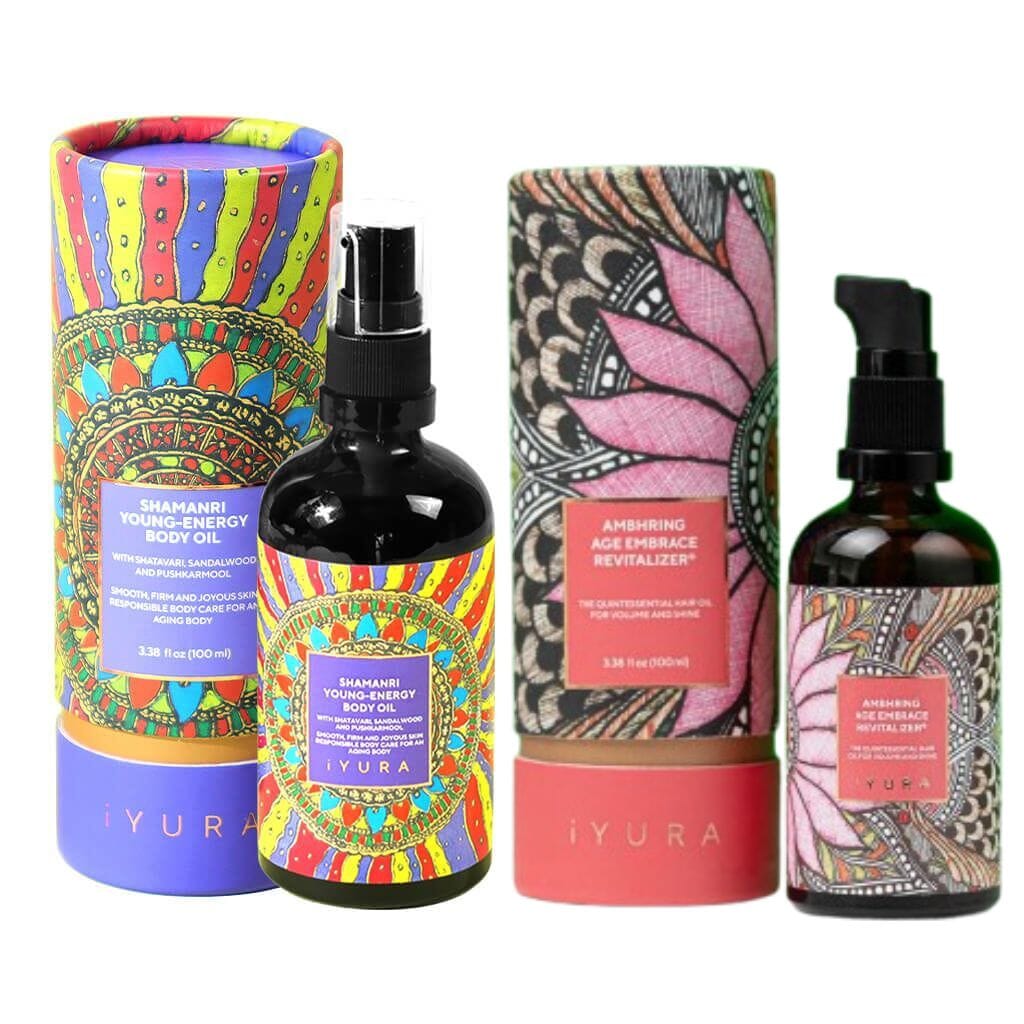 SEASON OF AYURVEDA: Head-to-Toe Glow Duo - Full-Sizes of Ambhring Hair Oil & Shamanri Young Energy Body Oil worth $113 CAD!