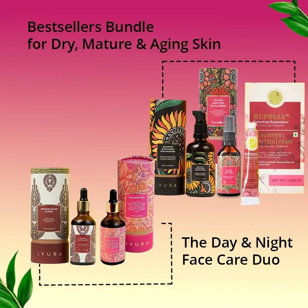 The Premium Bestsellers Bundle - Targeted, Gentle & Effective Natural Skincare for delicate, mature, thinning, aging skin Beauty set The Ayurveda Experience 