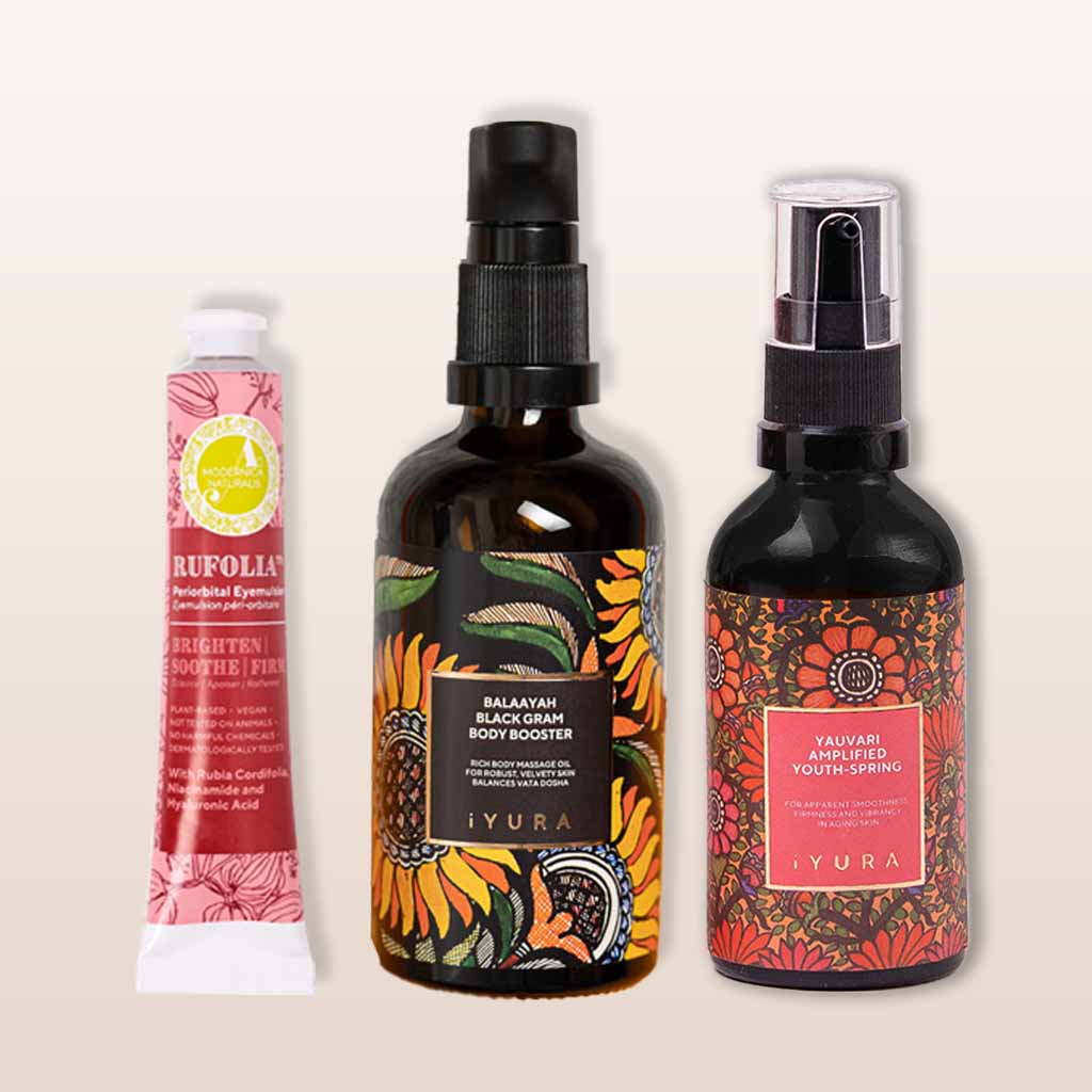 The Premium Bestsellers Bundle - Targeted, Gentle & Effective Natural Skincare for delicate, mature, thinning, aging skin Beauty set The Ayurveda Experience 